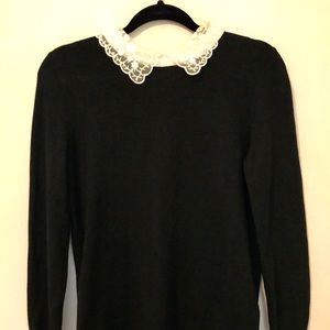 Cable and Gauge Lace Collar Blouse. Size SP.